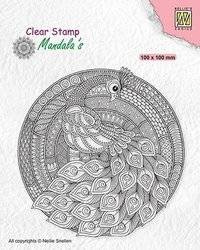 NELLIE'S Transparent Acryl Stempel Motivstempel Clear Stamp - Pfau